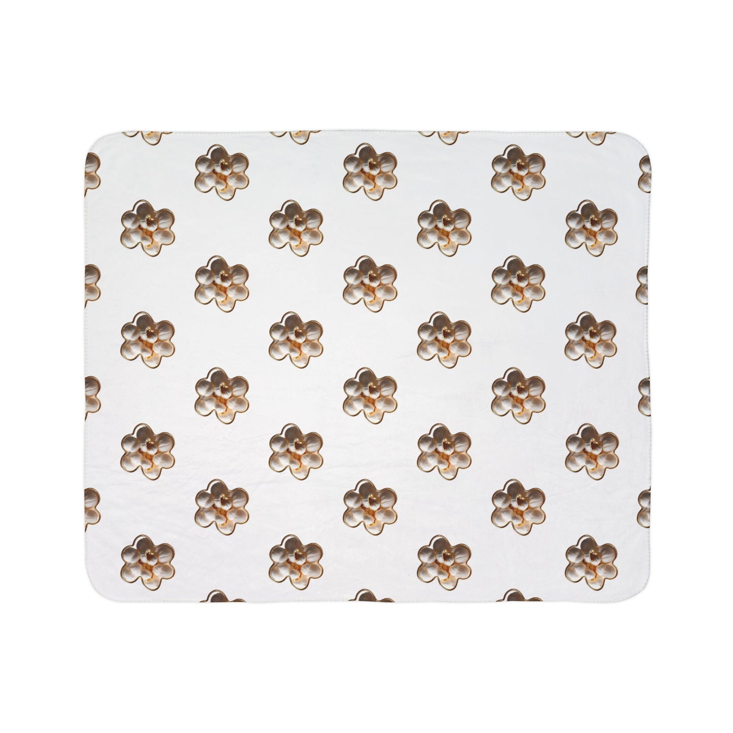 Cozy Floral Fleece Sherpa Blanket - Perfect for Home Decor & Gift Giving