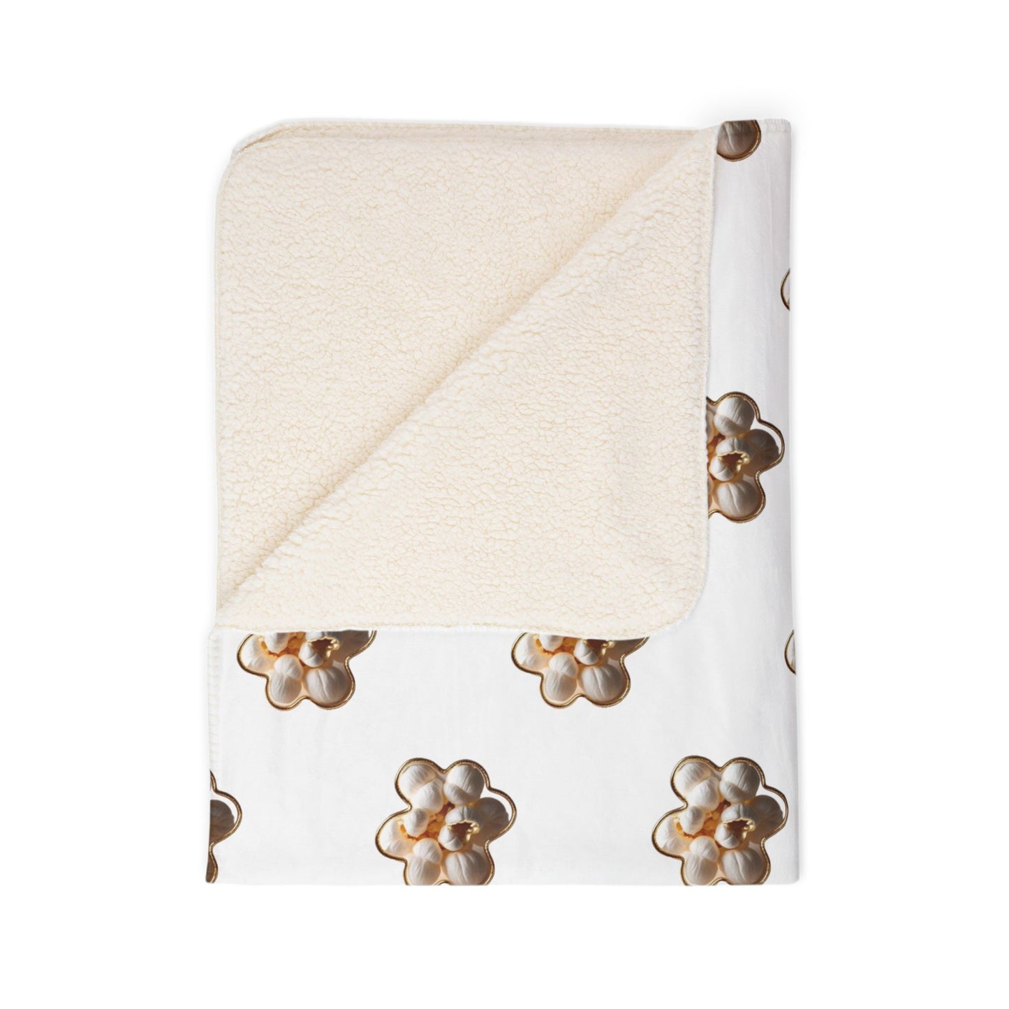Cozy Floral Fleece Sherpa Blanket - Perfect for Home Decor & Gift Giving